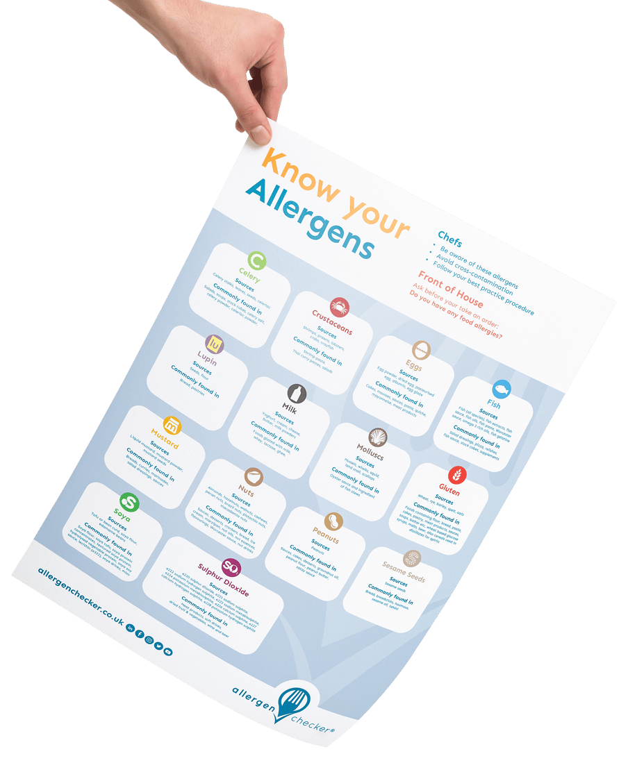 A3 poster of all 14 allergens